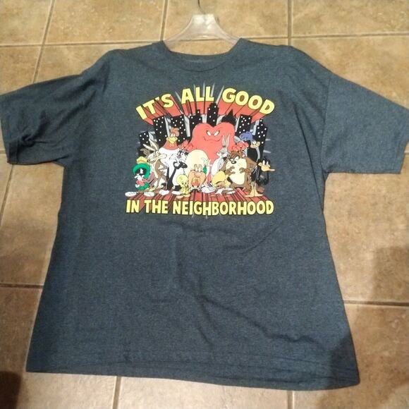 Looney Tunes Classic Gray Its All Good In The Neighborhood Extra Large TShirt XL - Picture 6 of 8